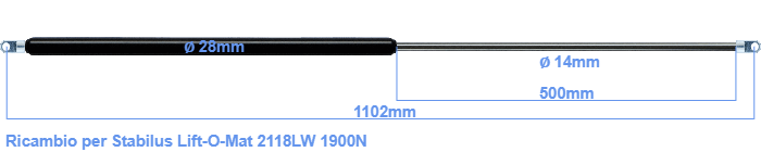 Stabilus Lift-O-Mat 2118LW