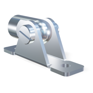 M10 Occhio (27mm) Inox 304 V2A snodato con basetta a forcella (max. 1200N)