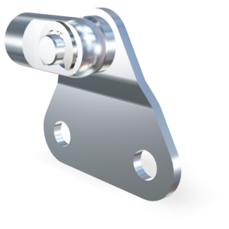 M3.5 Occhio (11mm) snodato con piastrina di fissaggio