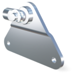 M5 Occhio (16mm) Inox 304 V2A snodato con piastrina di fissaggio