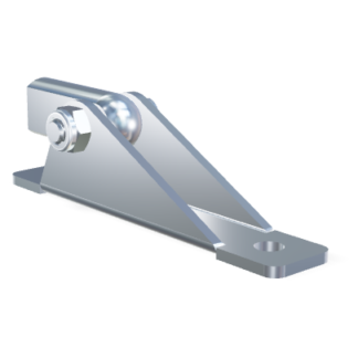 M8 Occhio (27mm) snodato con basetta a forcella