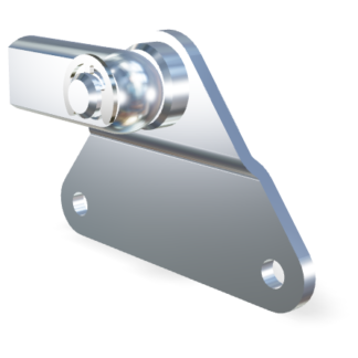 M8 Occhio (27mm) snodato con piastrina di fissaggio