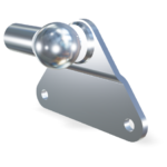M8 Snodo sferico (30mm) Inox 304 V2A con piastrina di fissaggio
