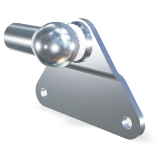 M8 Snodo sferico (30mm) Inox 304 V2A con piastrina di fissaggio