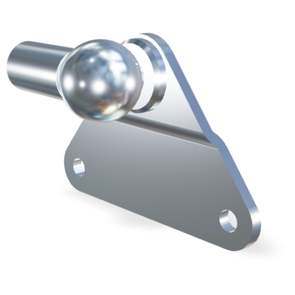 M8 Snodo sferico (30mm) Inox 304 V2A con piastrina di fissaggio