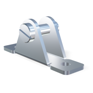 Basetta a forcella 8mm diametro (simmetrico) Inox 304 V2A