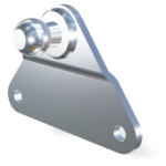 Piastrina di fissaggio diametro 13mm sfera Inox 304 V2A