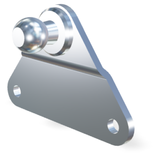 Piastrina di fissaggio diametro 13mm sfera Inox 304 V2A